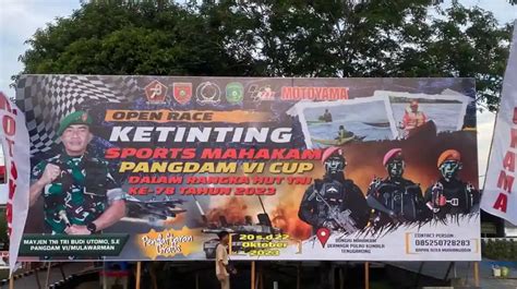 Peringatan HUT TNI 78 Kodim Kukar Gelar Lomba Balap Ketinting Pangdam