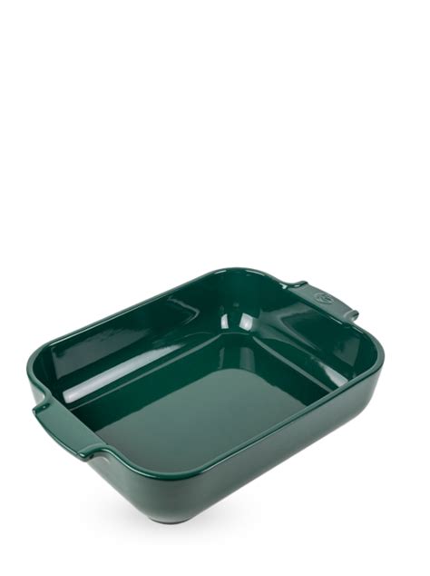 Appolia Ceramic Rectangular Baking Dish In Green Forest Cm Peugeot