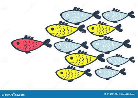 School of fish stock vector. Illustration of fish, group - 114509014