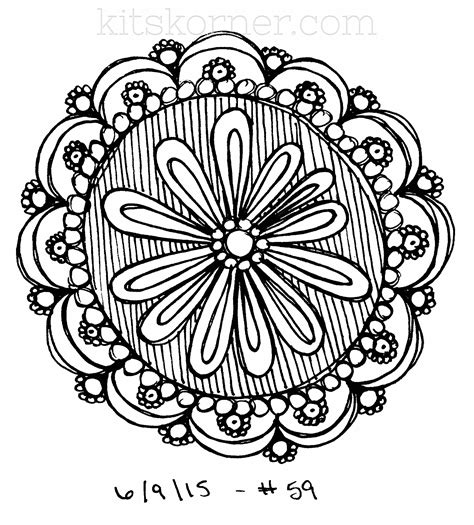 Sketchbook 100 Mandalas Challenge Week 9 Kitskorner