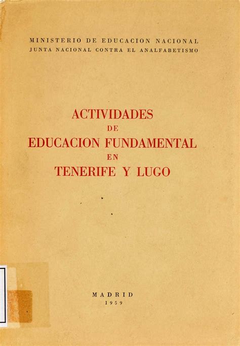 Actividades de educación fundamental en Tenerife y Lugo - libreria