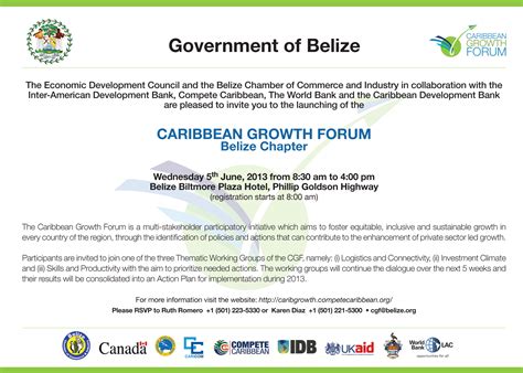 Launching of the Caribbean Growth Forum Belize Chapter