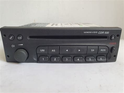 Radio Cd CDR 500 Opel Zafira A Astra G Vectra B Omega Siemens VDO KOD