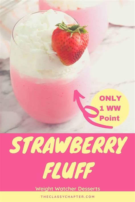 Strawberry Fluff Recipe The Classy Chapter Recipe Fluff Recipe Weight Watchers Cheesecake