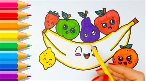 Cómo dibujar Frutas Kawaii paso a paso YouTube