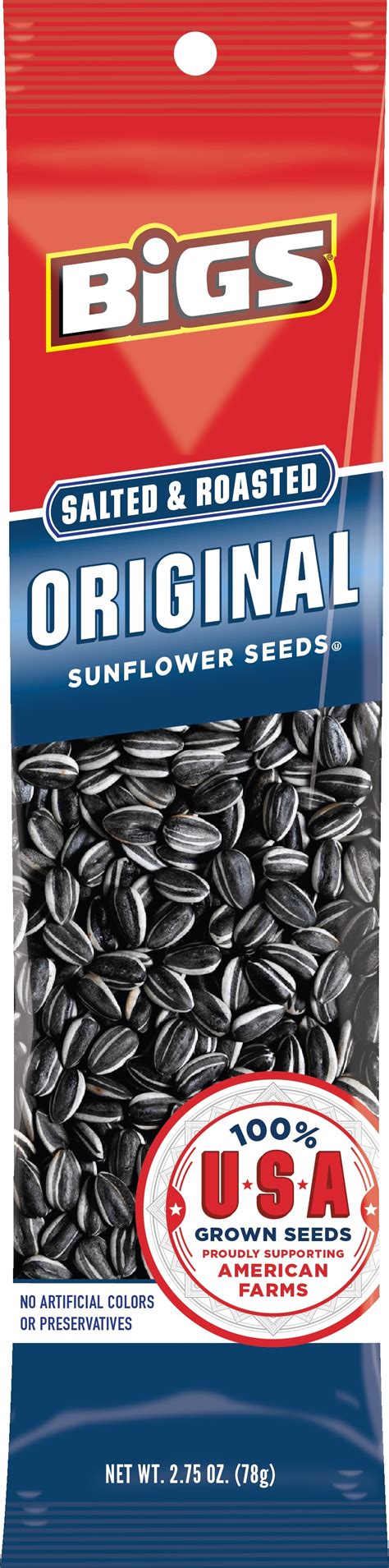 Bigs Sunflower Seeds Original Salted And Roasted 2 75oz Pack Of 12