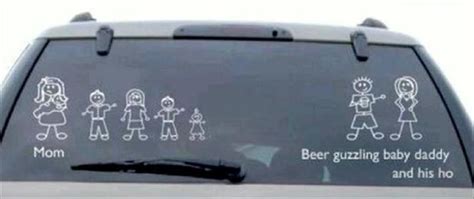 funny car sticker family - Dump A Day