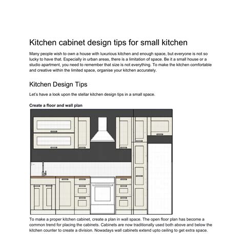 Kitchen Cabinet Design Tips For Small Kitchen Pdf Docdroid