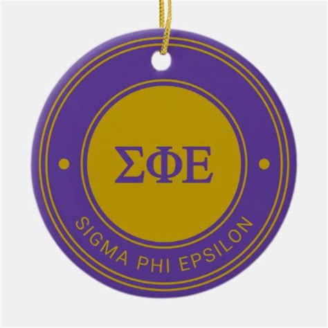 Sigma Phi Epsilon Badge Ceramic Ornament Zazzle