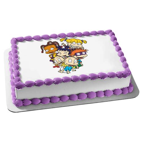 Decorate Your Cake With This Rugrats Themed Edible Cake Topper Image Featuring Angelica Chuckie