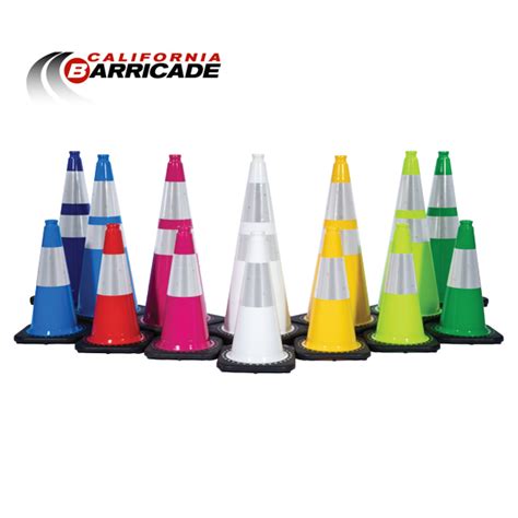 Custom Colored Traffic Cones - California Barricade