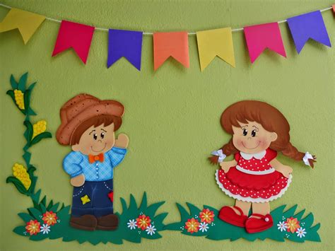 Painel para Festa Junina em EVA SÓ ESCOLA