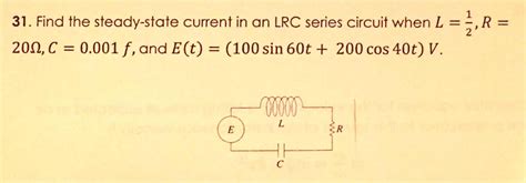 Solved Find The Steady State Current In An Lrc Series Chegg