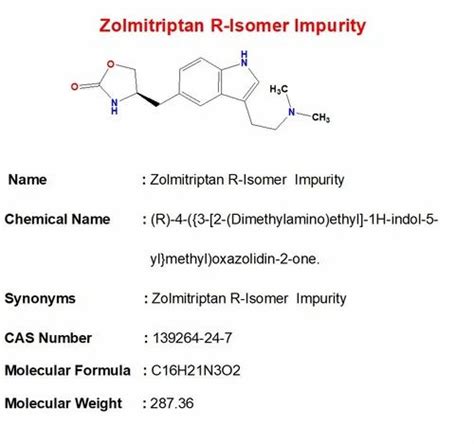 Zolmitriptan Ep Impurities Mg At Rs Mg In Hyderabad Id