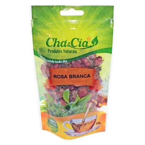 Chá De Rosa Branca Limpa O Útero - Chá de Rosa Branca Chá & Cia - 30g - O Alquimista