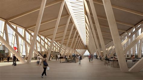 worlds largest wood airport terminal architectural