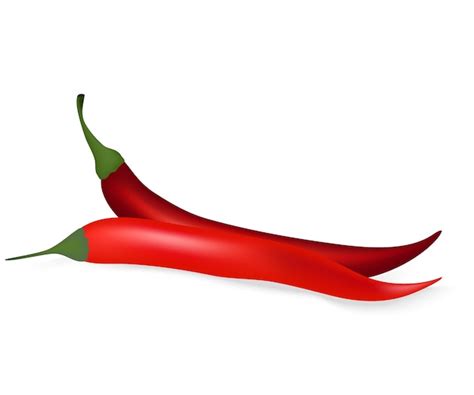 Premium Vector Hot Chilli Pepper On White Background