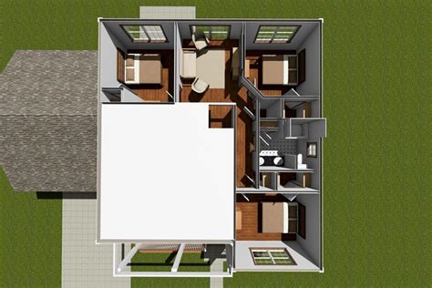 4-Bed Farmhouse Cottage House Plan With Attached Garage - 52331WM ...