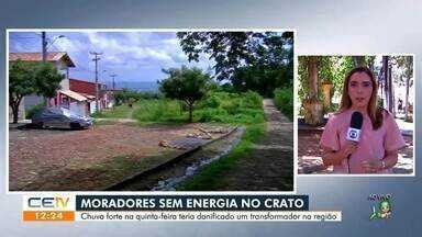 CETV 1ª Edição Fortaleza Chuva atinge transformador e moradores