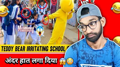 Teddy Bear Irritating Girls Army😂🤣 Prank On Public Girls Army Prank