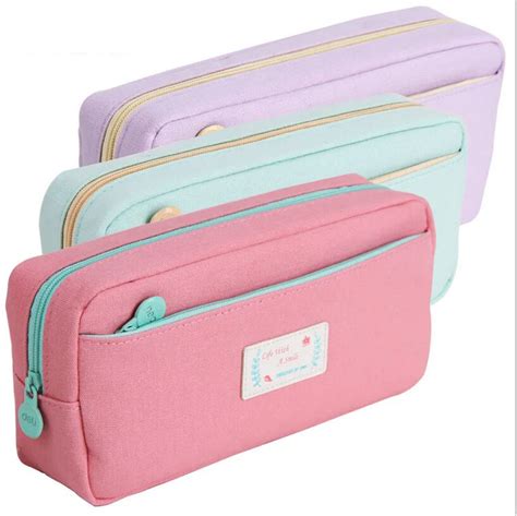 High Quality Canvas Pencil Cases Stationery Store Big Size School Pencil Bag Stationery For ...