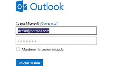 Como iniciar sesion en Outlook con Hotmail