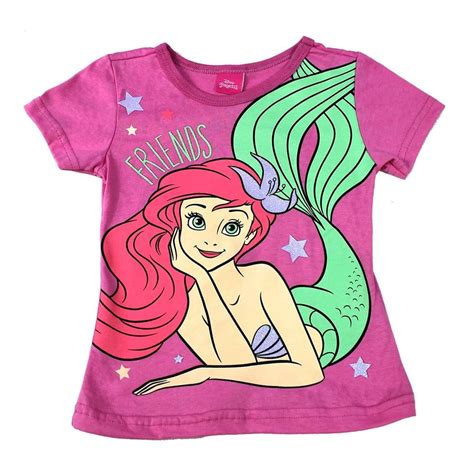 Playera Disney Ni A La Sirenita Friends Rosa Walmart