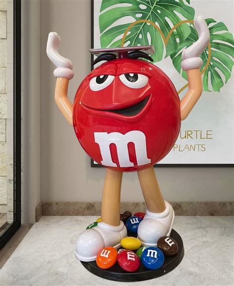 Retail Store Cartoon M&M Decoration Ornament Candy Store Display Red ...