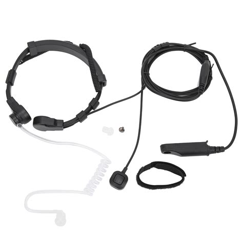 Throat Earpiece Headset Air Acoustic Tube Throat Vibration Ptt Mic Headset For Uv9r Plus Bf