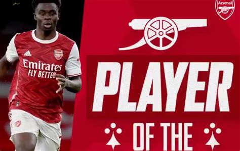 Video Bukayo Saka Wins Arsenals Player Of The Month