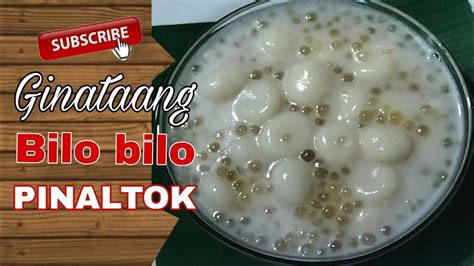 Ginataang Bilo Bilo Pinaltok Youtube