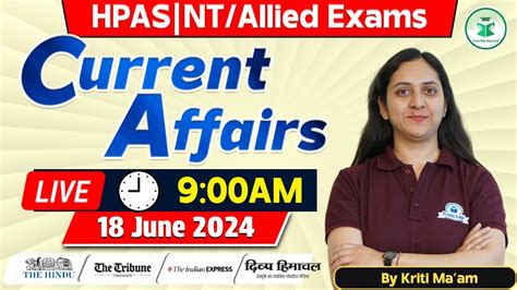 Himachal Daily Current Affairs Quiz MCQ 18th June 2024 HPAS HAS