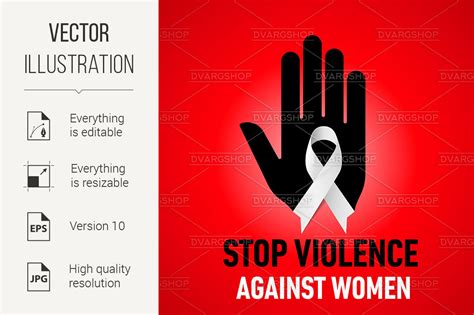 Stop Violence Against Women sign By DvargShop | TheHungryJPEG