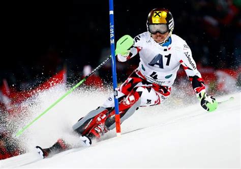 Austrias Marcel Hirscher Competes During Alpine Editorial Stock Photo