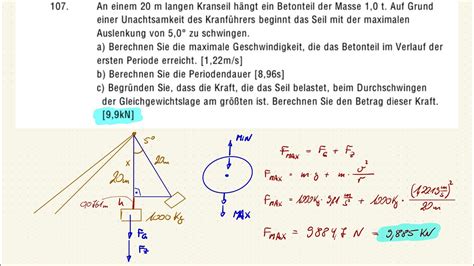 YT117 PHYSIK ÜBUNGEN Teil 70 ENDE harmonische Schwingung