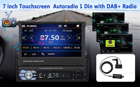 Dab Autoradio 1 din avec GPS Bluetooth Écran Tactile 7 Pouces