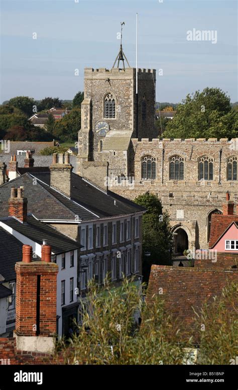 View Of The Small Town Of Clare In Suffolk Showing St Peter And St Paul