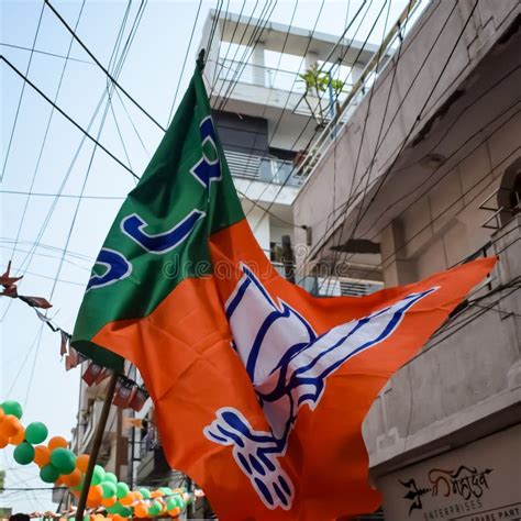 New Delhi India May 23 2024 Bharatiya Janata Party Flag Of Indian