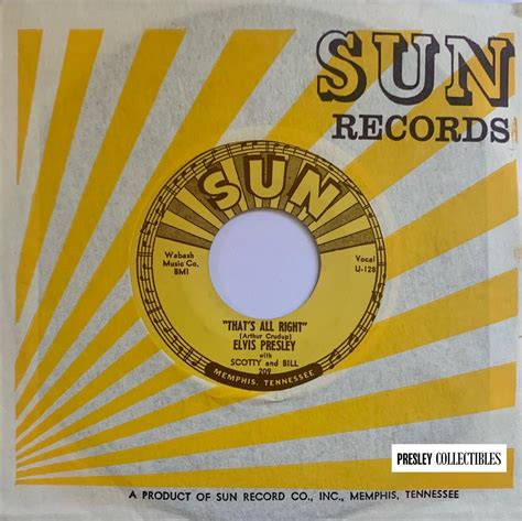 Elvis Presley Sun Records And Push Marks Collectors