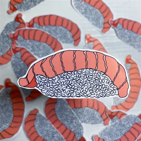 Cute Salmon Stickers Etsy