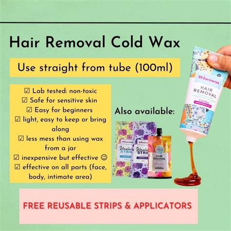 Wawawax Free Waxing Kit Hair Removal Cold Wax Hair Removal Facial Pubic Armpit Leg Hair Remover