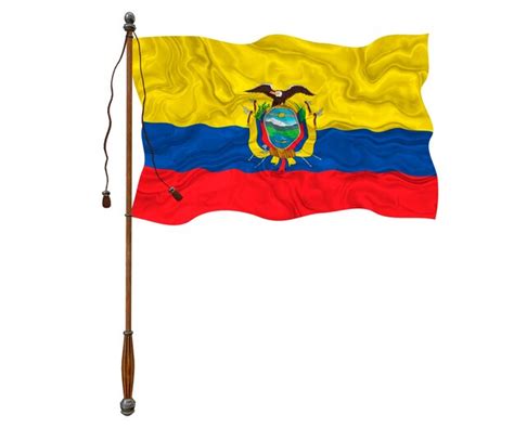 Bandeira Nacional Do Equador Fundo Bandeira Do Equador Foto Premium