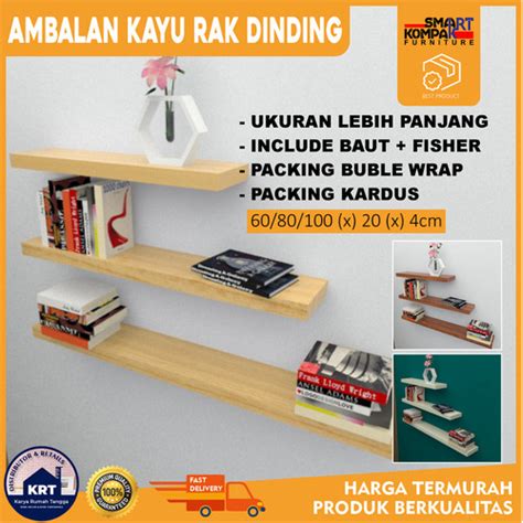 Jual AMBALAN RAK KAYU DINDING Modern Floating Shelves Rak Hiasan