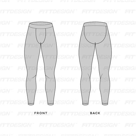 Mens Compression Leggings Vector Template Mock Up And Tech Pack Fittdesign