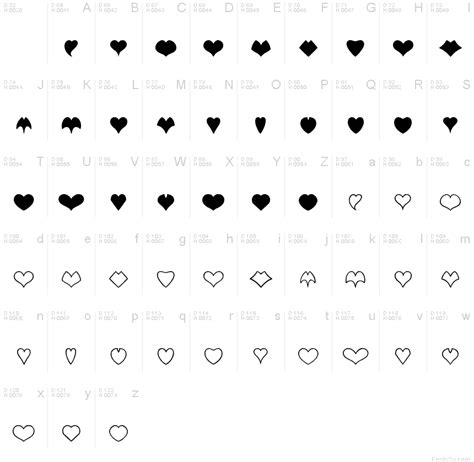 Heart Shapes Font