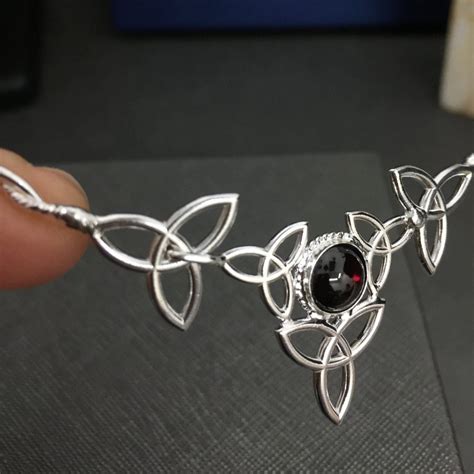 celtic neck ring irish torc jewelry moonstone amethyst garnet neck