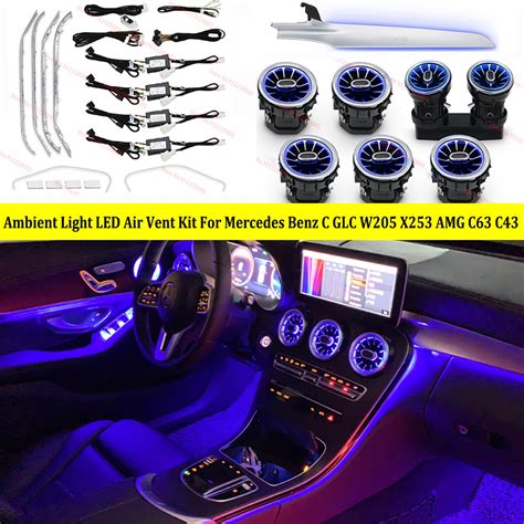 31264 Colors Dashboard Ambient Light Led Air Vent Kit For Mercedes Benz