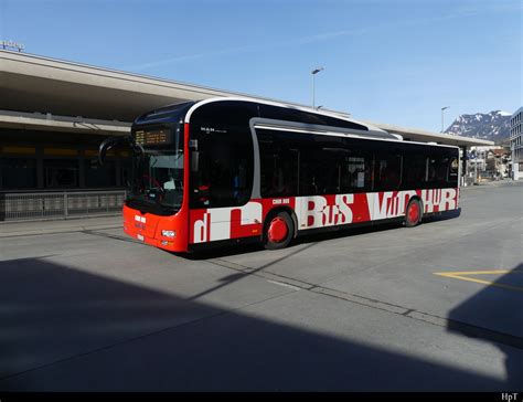 Chur Bus Man Lion S City Gr Unterwegs Bei Den Bushaltestellen