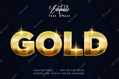 Premium Vector | Golden text effect