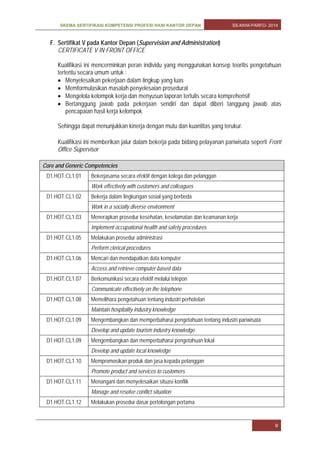 Skema Sertifikasi Kkni Front Office 2014 PDF